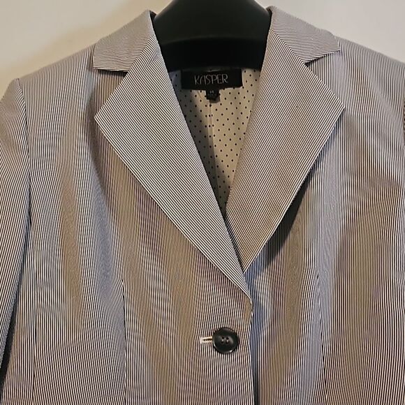 KASPER STRIPE WOMAN BLAZERS 14 - Picture 3 of 6